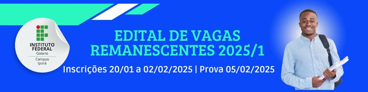 Processo seletivo próprio para cursos superiores do IF Goiano - Campus Iporá 2025/1